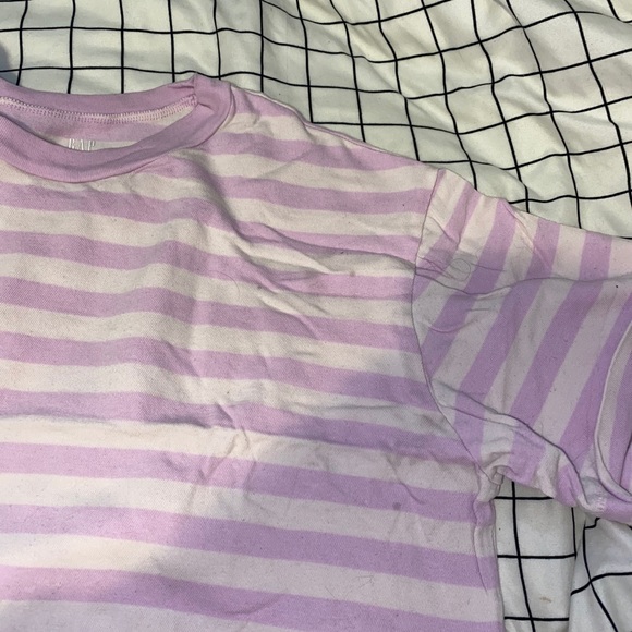 striped cropped tee - Picture 3 of 3